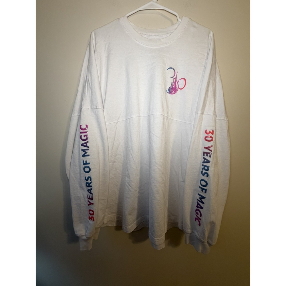 Disney Disneyland Paris Spirit Jersey 30th Anniversary White Unisex Size xl